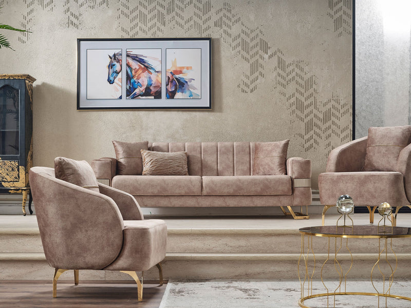 Opera 3-pieces (Sofa & Loveseat & Chair) Livingroom in Beige - 200-SER-OPE-TURKO442-321