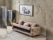 Opera 3-pieces (Sofa & Loveseat & Chair) Livingroom in Beige - 200-SER-OPE-TURKO442-321