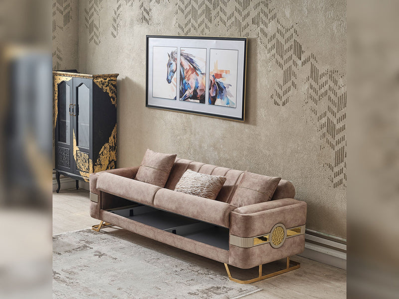 Opera 3-pieces (Sofa & Loveseat & Chair) Livingroom in Beige - 200-SER-OPE-TURKO442-321