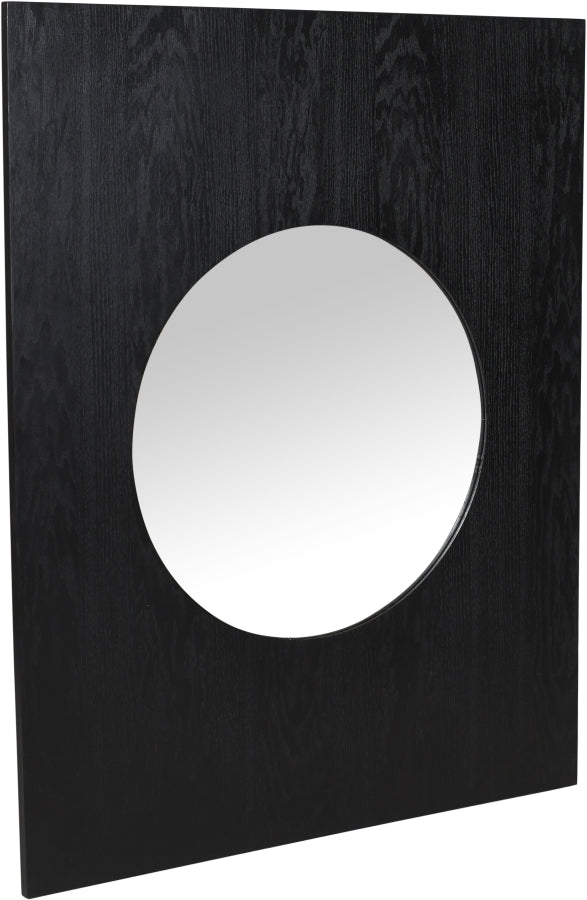 Optic Oak Wood Frame Mirror in Black - 66085Black-M
