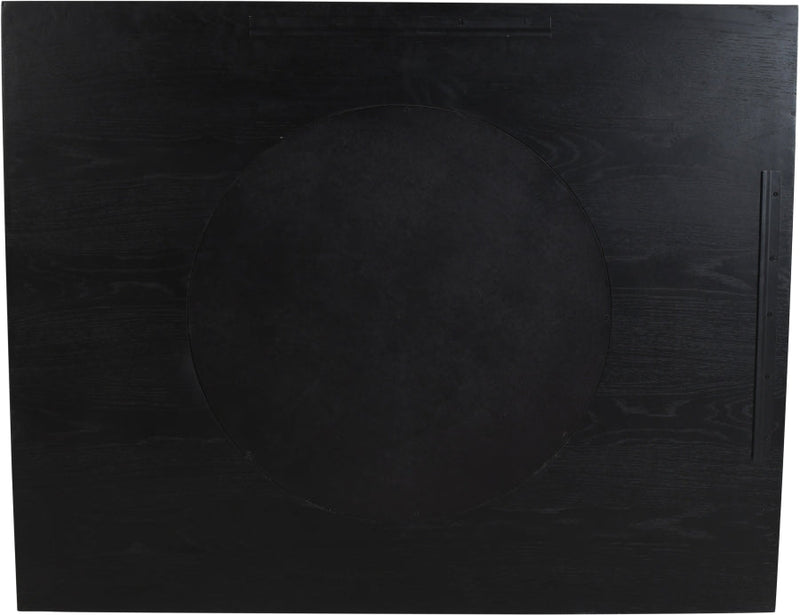 Optic Oak Wood Frame Mirror in Black - 66085Black-M