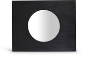 Optic Oak Wood Frame Mirror in Black - 66085Black-M