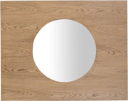 Optic Oak Wood Frame Mirror in Natural - 66085Oak-M