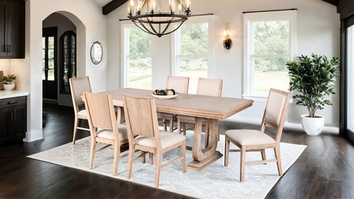 Orbetello Distressed Natural Dining Table - FM3601NT-T