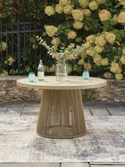 Orchard Beach Beige Outdoor Dining Table - PCP373P2
