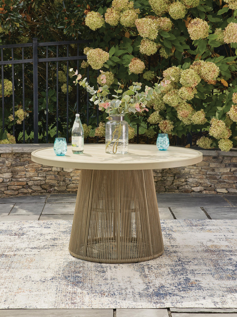 Orchard Beach Beige Outdoor Dining Table - PCP373P2