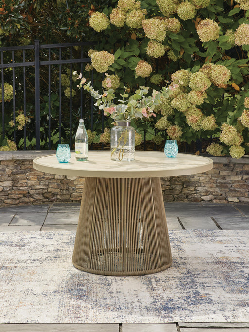 Orchard Beach Beige Outdoor Dining Table - PCP373P2