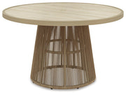 Orchard Beach Beige Outdoor Dining Table - PCP373P2