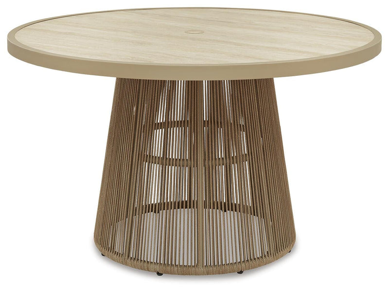 Orchard Beach Beige Outdoor Dining Table - PCP373P2