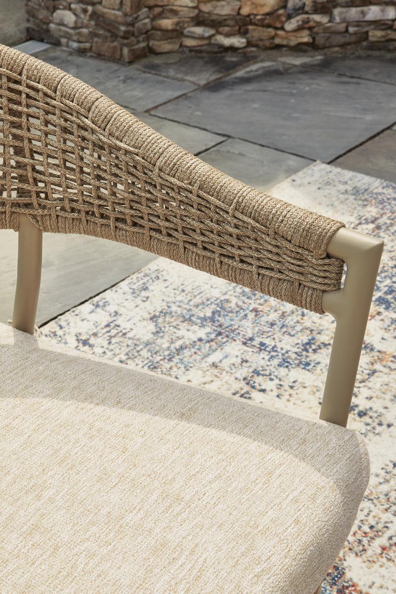 Orchard Beach Outdoor Dining Table and 4 Chairs in Beige - PKG024028