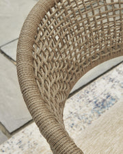 Orchard Beach Outdoor Dining Table and 4 Chairs in Beige - PKG024028