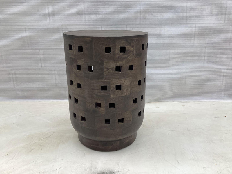 Orengo Round Solid Mango Wood Accent Side Table Brown - 930286