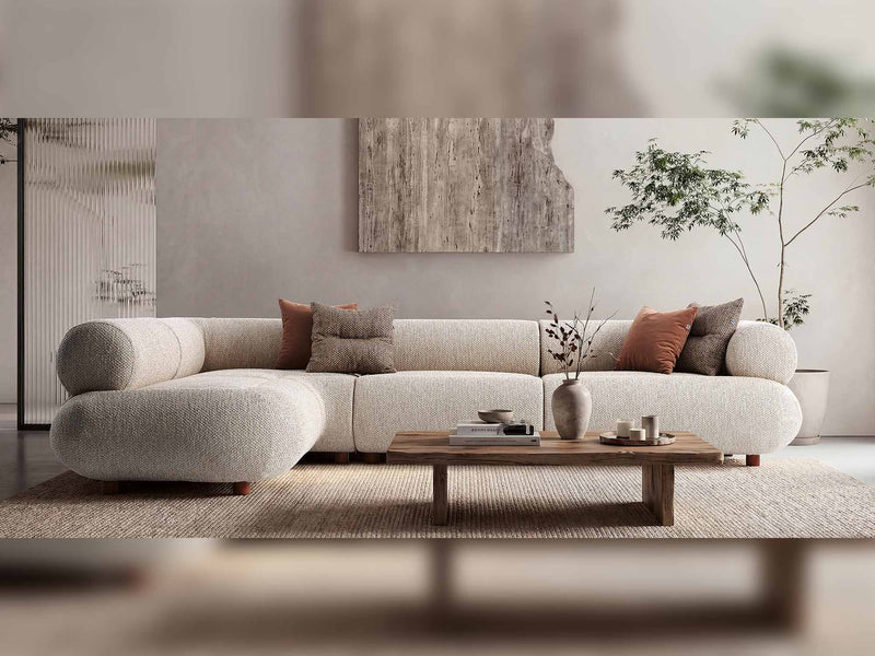 Oreo Sectional Sofa in Beige - 200-ELI-ORE-MB-209-S