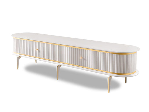 Orient Tv Stand Cream in Cream - 130-ORI-TV-CR