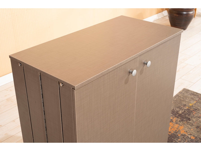 Origami Shoe Cabinet in Cotton Brown - 745-ORI-CTT-BRW