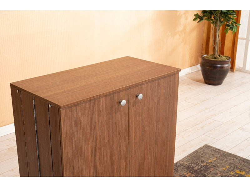 Origami Shoe Cabinet in Cotton Brown - 745-ORI-CTT-BRW