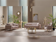 Orion 3-pieces (Sofa & Loveseat & Chair) Livingroom Set Cream in Cream - 101-ORI-TUR276-321
