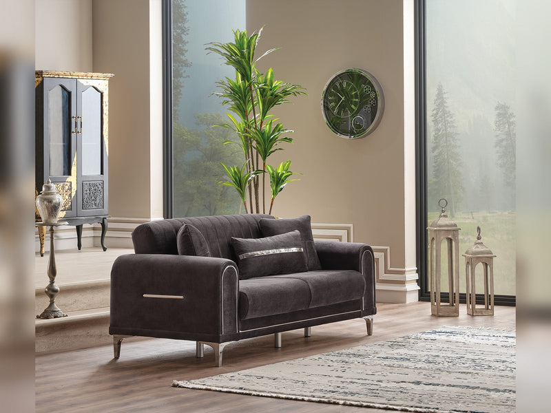 Orion 3-pieces (Sofa & Loveseat & Chair) Livingroom Set Grey in Grey - 101-ORI-TUR376-321