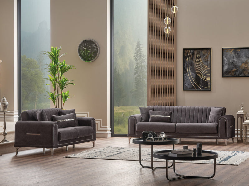 Orion 3-pieces (Sofa & Loveseat & Chair) Livingroom Set Grey in Grey - 101-ORI-TUR376-321