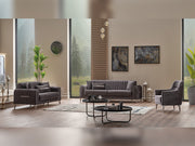 Orion 4-pieces (Sofa & Loveseat & 2 Chair) Livingroom Set Grey in Grey - 101-ORI-TUR376-3211