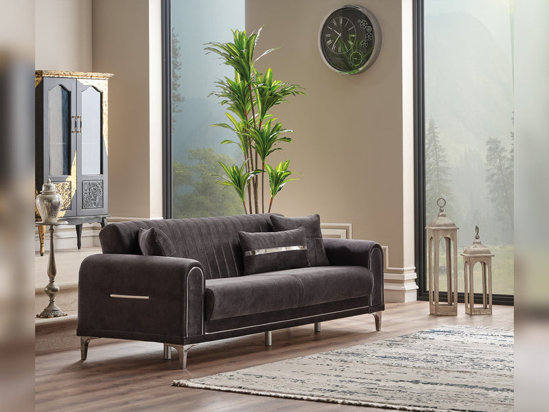 Orion 4-pieces (Sofa & Loveseat & 2 Chair) Livingroom Set Grey in Grey - 101-ORI-TUR376-3211