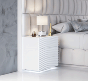 Orion Bed With Wave White Cases Set - Gate Furniture