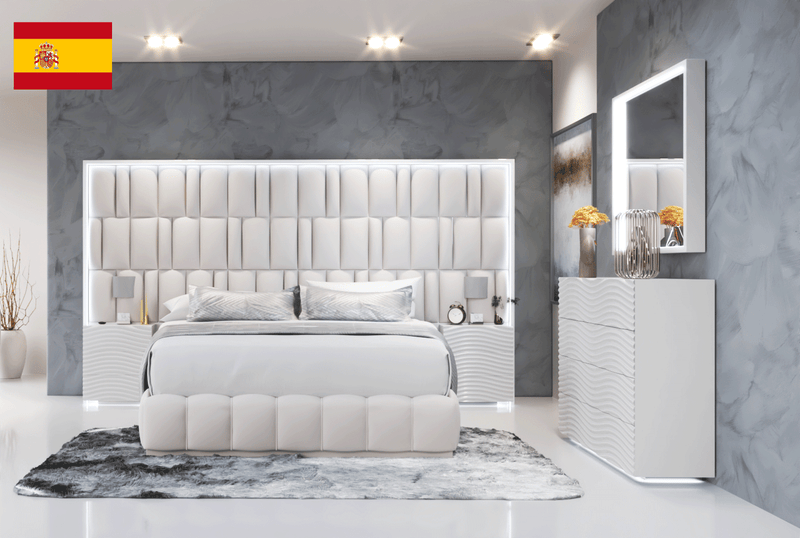 Orion Bed with Wave White cases SET - p13264
