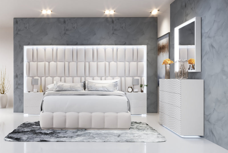 Orion Bed with Wave White cases SET - p13264