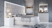 Orion Bed With Wave White Cases Set - Gate Furniture