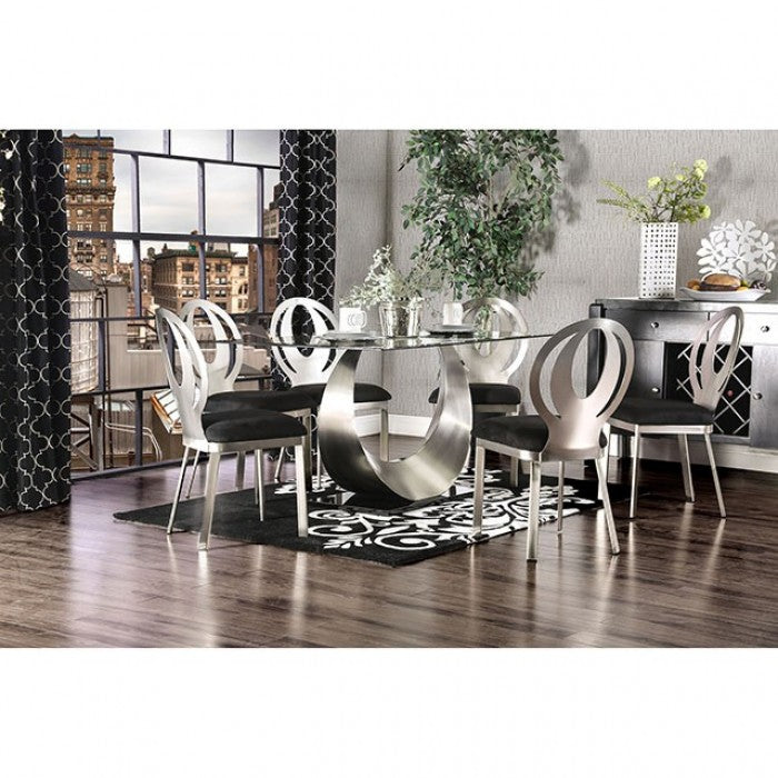 Orla Silver/Black Dining Table - CM3726T-TABLE