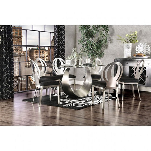 Orla Silver/Black Dining Table - CM3726T-TABLE