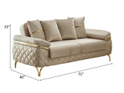 Orlando 71" Wide Convertible Loveseat - Gate FurnitureLoveseat