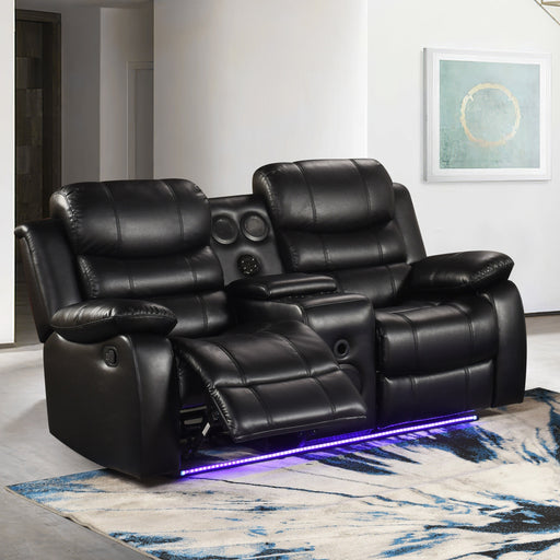 Orlando Black Loveseat - ORLANDO-BLK-LS