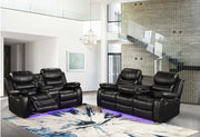 Orlando Black Sofa & Loveseat & Chair - ORLANDO-BK-SLC