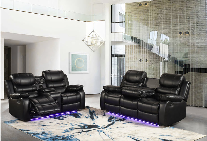 Orlando Black Sofa & Loveseat & Chair - ORLANDO-BK-SLC