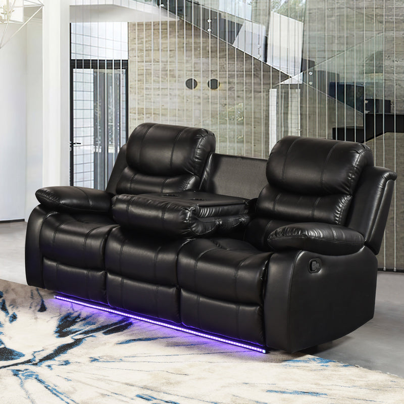 Orlando Black Sofa & Loveseat & Chair - ORLANDO-BK-SLC