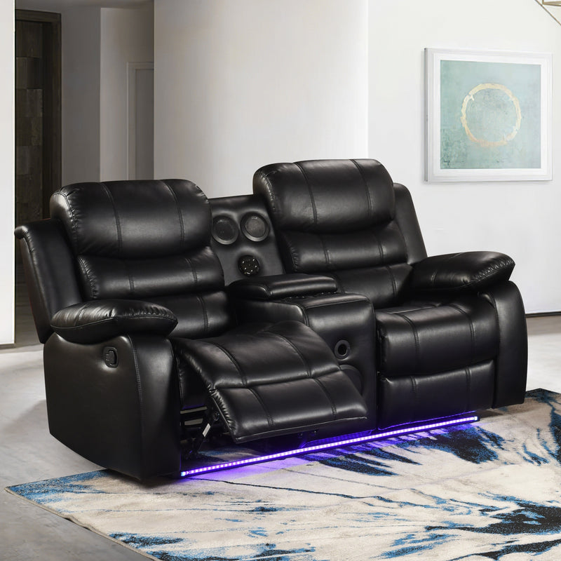 Orlando Black Sofa & Loveseat - ORLANDO-BK-SLS