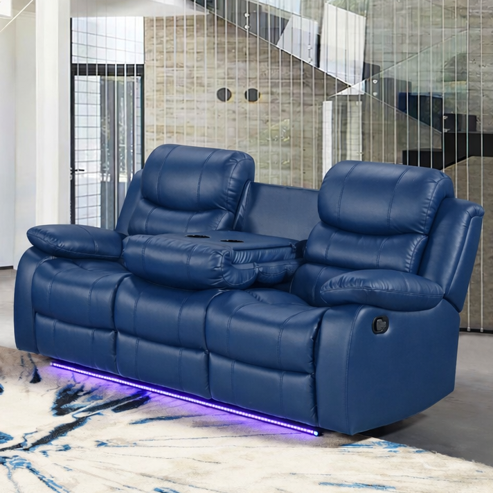 Orlando Blue Sofa & Loveseat & Chair - ORLANDO-BL-SLC