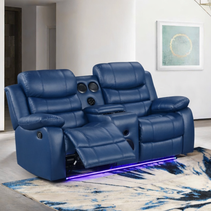 Orlando Blue Sofa & Loveseat & Chair - ORLANDO-BL-SLC