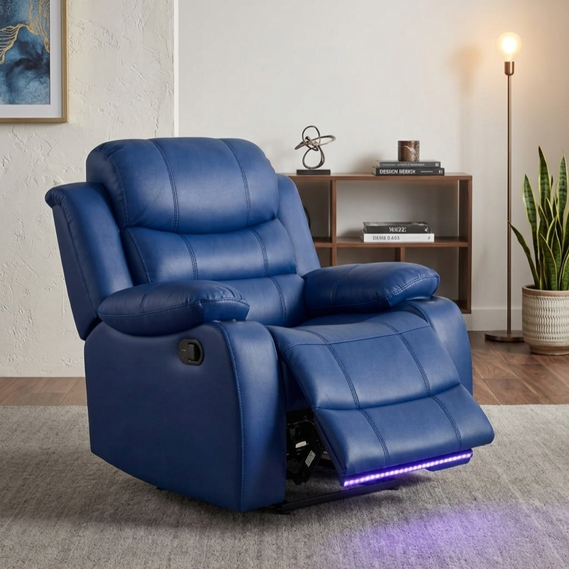 Orlando Blue Sofa & Loveseat & Chair - ORLANDO-BL-SLC