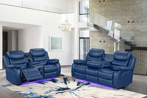 Orlando Blue Sofa & Loveseat - ORLANDO-BL-SLS