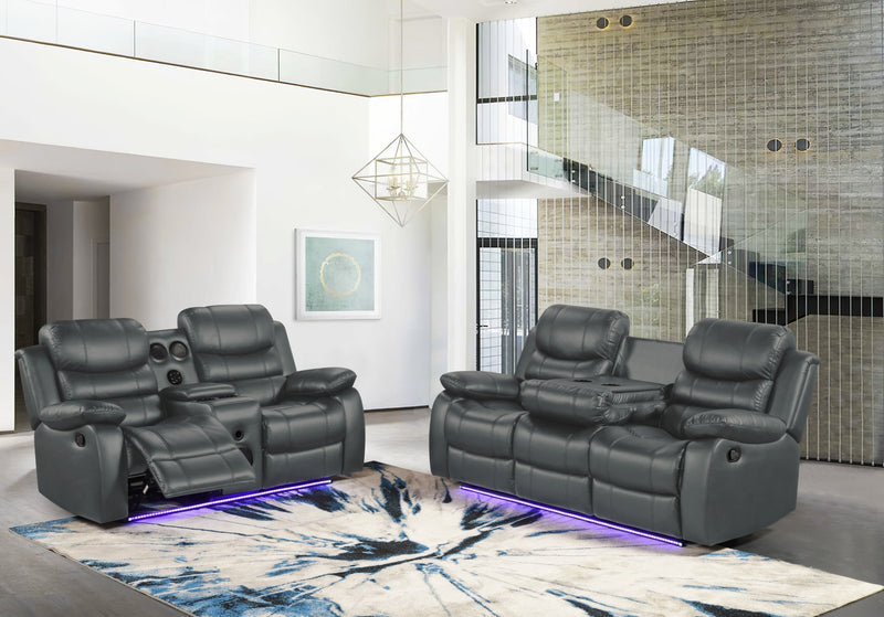 Orlando Gray Sofa & Loveseat - ORLANDO-GY-SLS