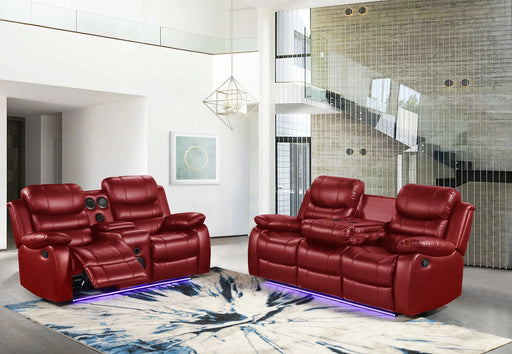 Orlando Red Sofa & Loveseat - ORLANDO-RD-SLS