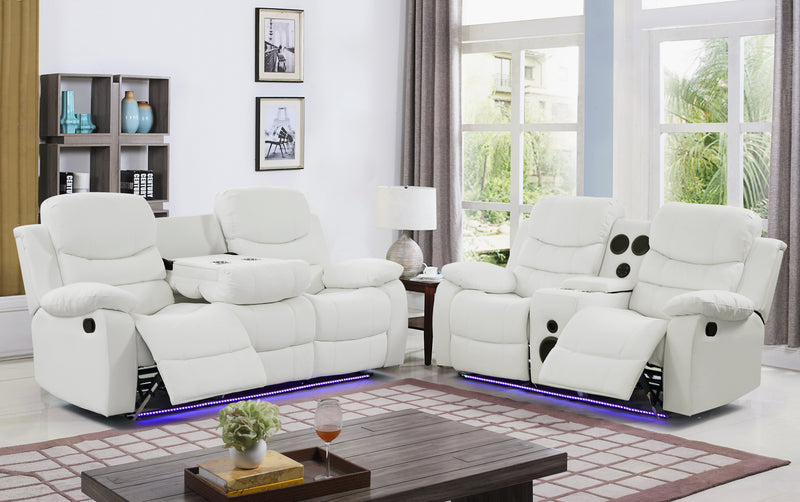 Orlando White Sofa & Loveseat - ORLANDO-WT-SLS