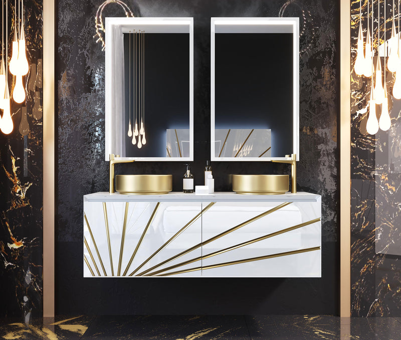 Oro White Bedroom Comp 2 Set - p13193