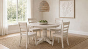 Orrison 5-piece Oval 62-inch Extension Leaf Dining Set Linen - 121261-S5