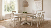 Orrison 7-piece Oval 62-inch Extension Leaf Dining Set Linen - 121261-S7