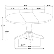 Orrison 7-piece Oval 62-inch Extension Leaf Dining Set Linen - 121261-S7