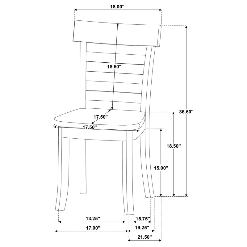 Orrison Ladder Back Dining Side Chair Linen (Set of 2) - 121262