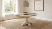 Orrison Oval 62-inch Wood Extension Leaf Dining Table Linen - 121261